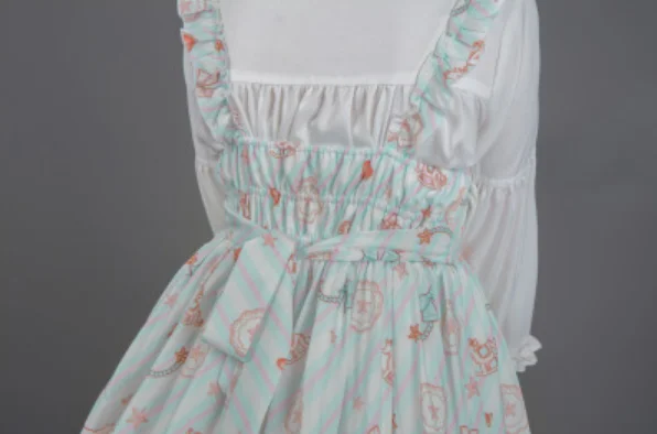 Lolita – robe de princesse victorienne à bretelles pour fille, douce, imprimée, taille haute, style gothique, kawaii, automne hiver