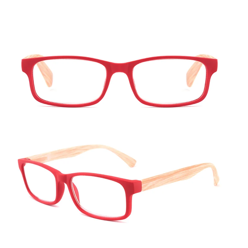 Womens Wooden Design Mens Small Size Square Shape Fashionable Reading Glasses