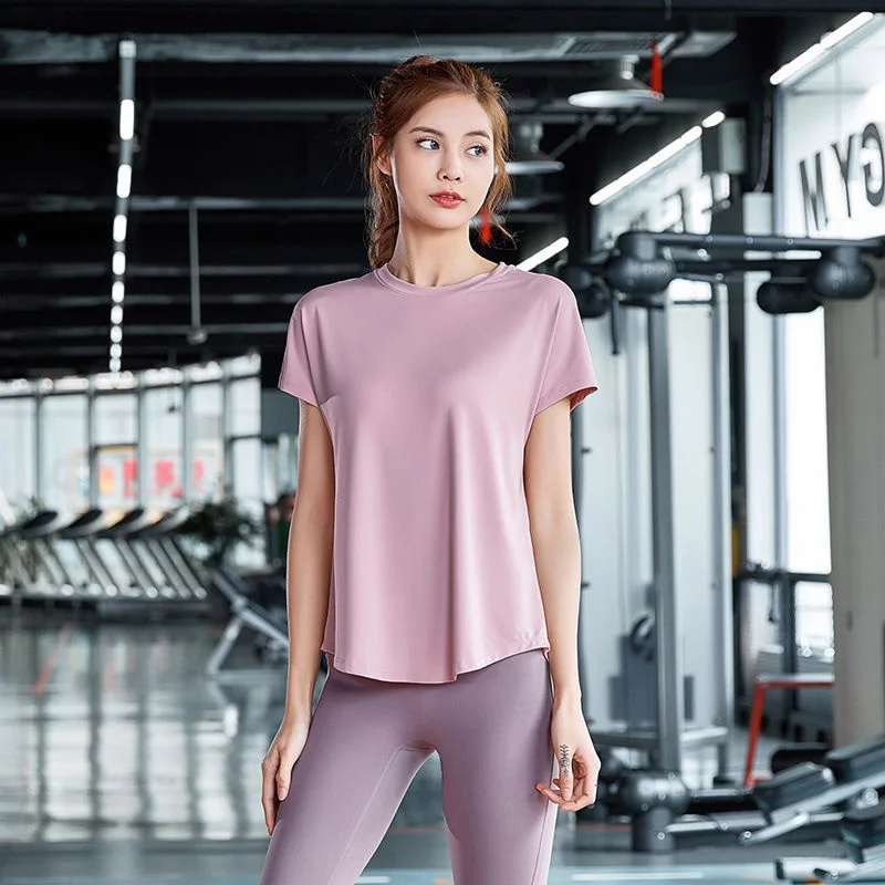 Yoga Crop Top estate nuovo sport manica corta da donna Yoga Running t-shirt Top Deportivo Mujer Camisetas