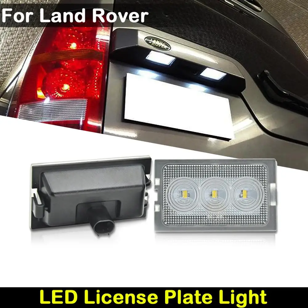 LED  License plate Light For Land Rover Discover LR3 LR4 Ranger Rover Sport L320  Freelander2 LR2  Car Rear  Number Plate Lamp