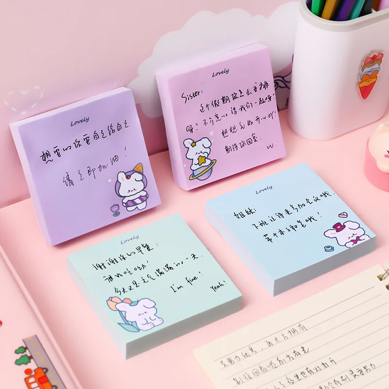 80 pcs/set Cute cartoon mint rabbit Sticky Notes Memo Pad Diary Stationary Flakes Scrapbook N Times Sticky bookmark