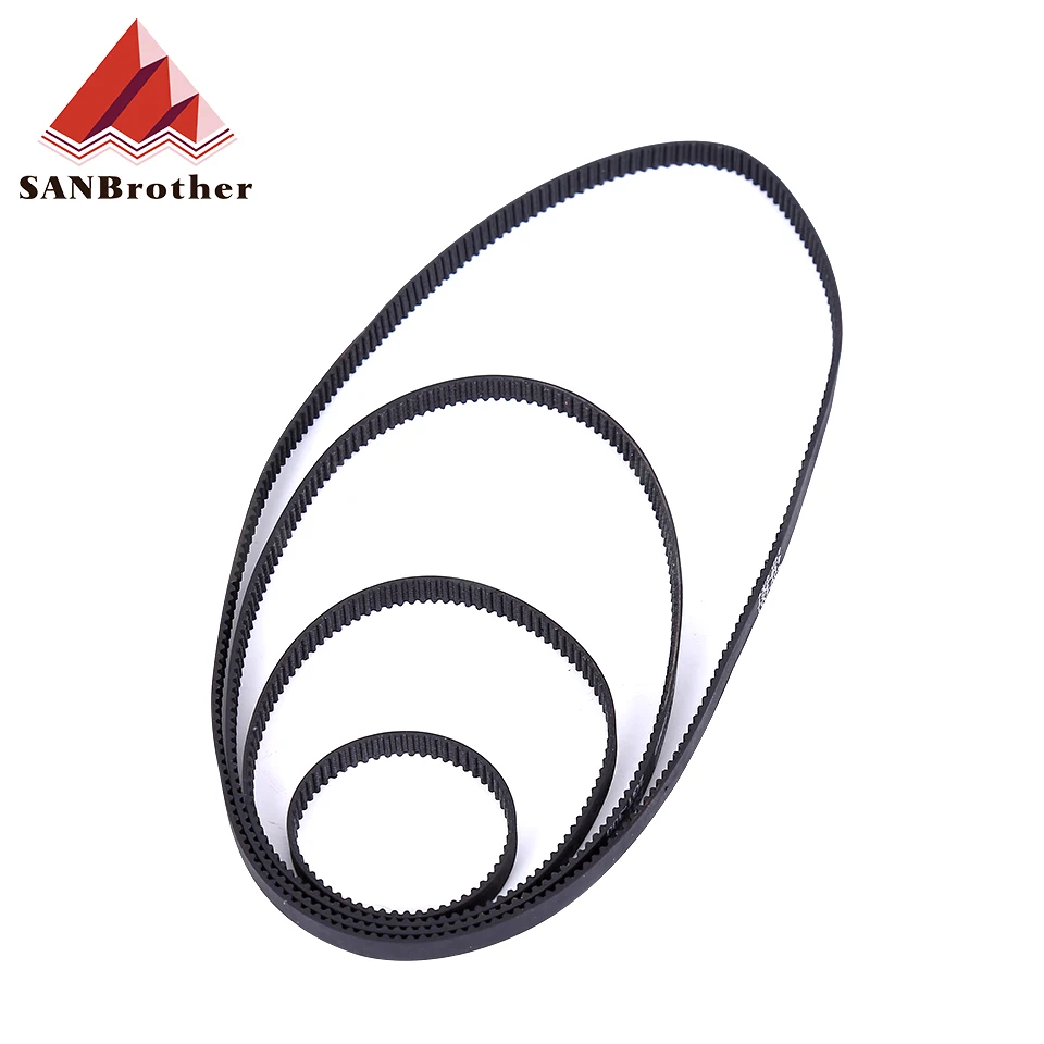3D Printer Parts GT2 Closed Loop Timing Belt Rubber 2GT 6mm 110 112 122 158 200 280 300 400 610 852 mm Synchronous Belts Part