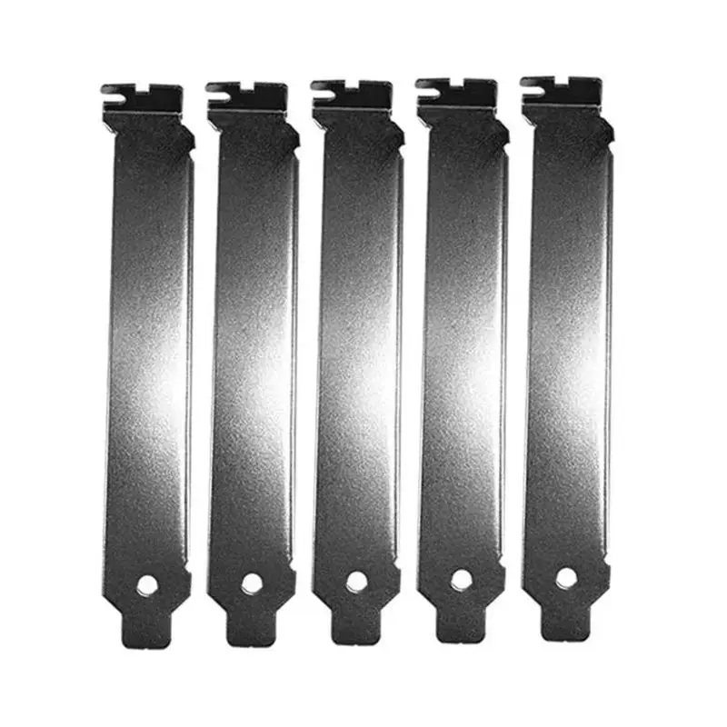 5PCS Black Hard Metal Steel PCI Slot Covers Bracket with Screws Full Expansion Dust Filter Blanking Plate for PCI 85WD