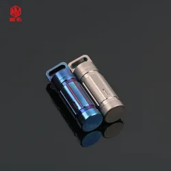 1PC Titanium Alloy Small Waterproof Sealed Warehouse Container Tank Outdoor Multifunction EDC Tools Mini Medicine Bottle