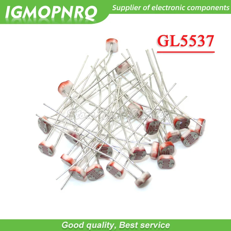 20pcs 5537 광 종속 저항 포토 레지스터 저항 GL5537 5mm 감광성 저항 35514 IGMOPNRQ