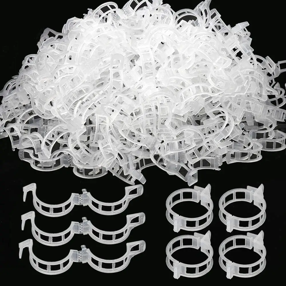 100 pcs Plant Support Clips Garden Support Clips for Flower Vine Twine Tomato Orchid to Grow Uprightly and Healthily