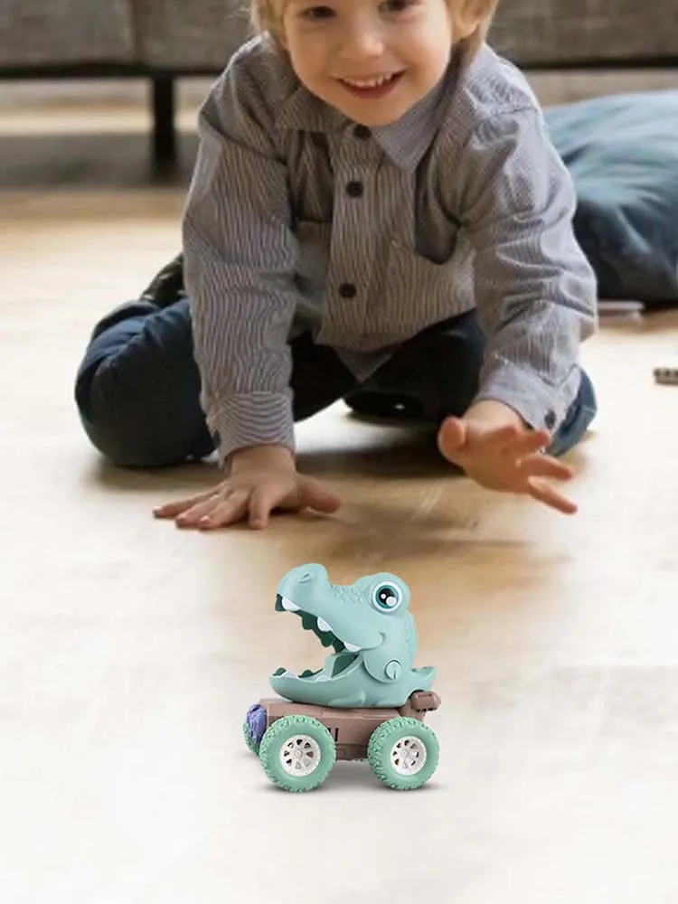 Children Pressing Dinosaur Car Inertial Pull Back Baby Pull-back Car Will Move Cute Dinosaur Kids Early Educational Toys Gift