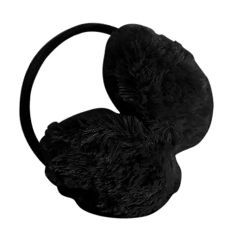 2020 Lowest Price Women Men Winter Round Plush Ear Pad Back Wear Warmers Earmuffs Solid Headband auriculares ободки с ушками