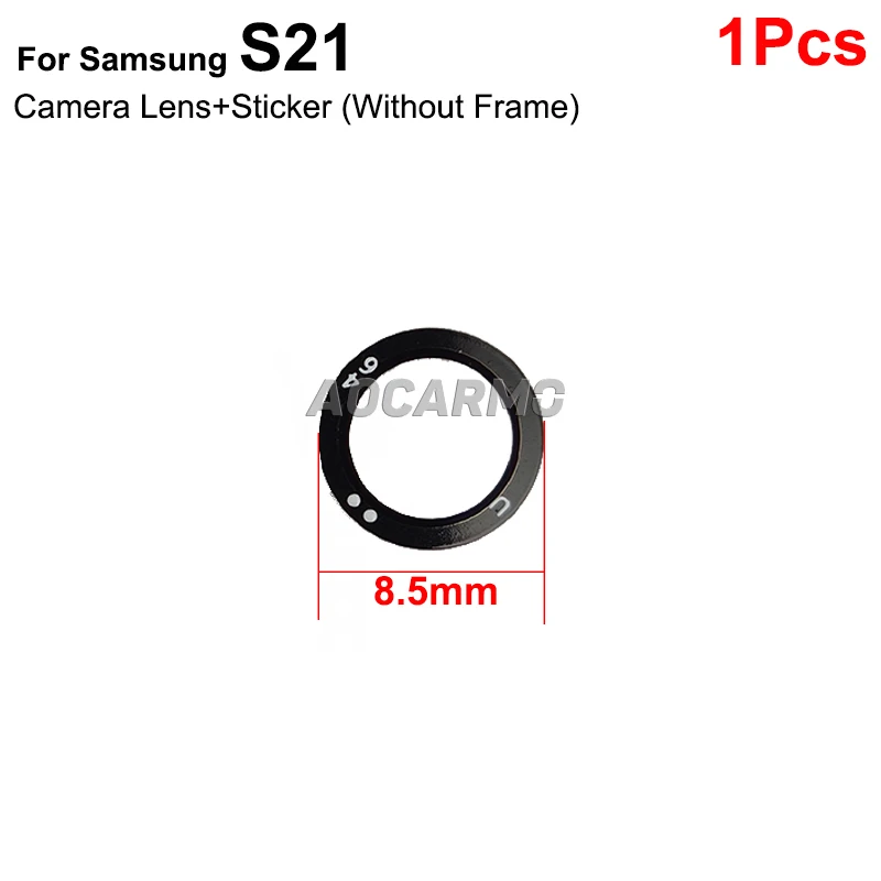 Aocarmo For Samsung Galaxy S21 Plus Ultra S21U Rear Back Camera Lens Glass Without Frame With Sticker Glue Replacement Parts