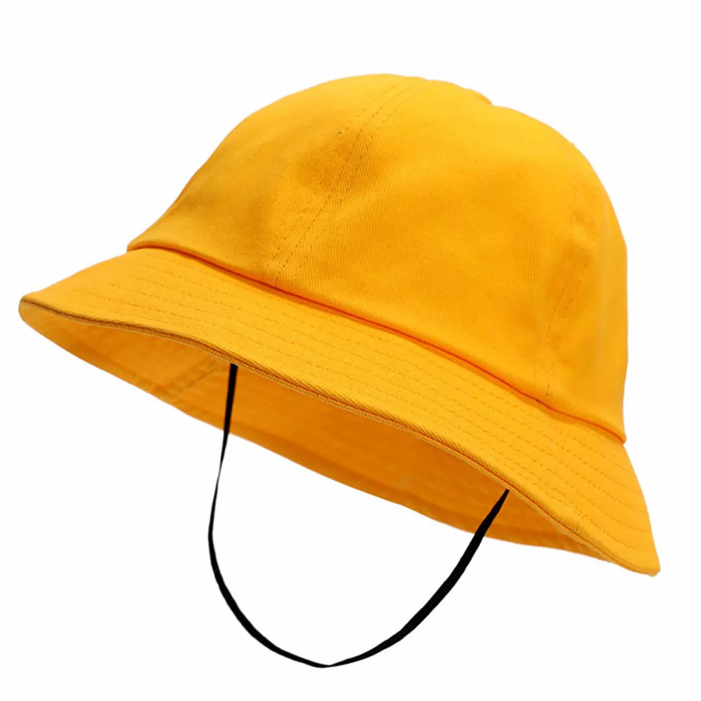 Yellow Bucket Hat Fisherman Summer Kids Sun Hat for Boys Girls 2-10 Years