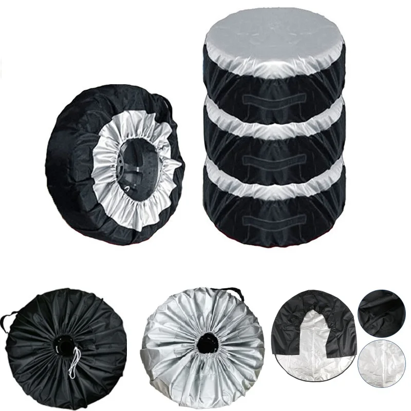 S L Universal Car SUV Tire Cover Case Spare Wheel Covers Bag Polyester Tyre Spare Storage Cover 13-19inch 16-20inch