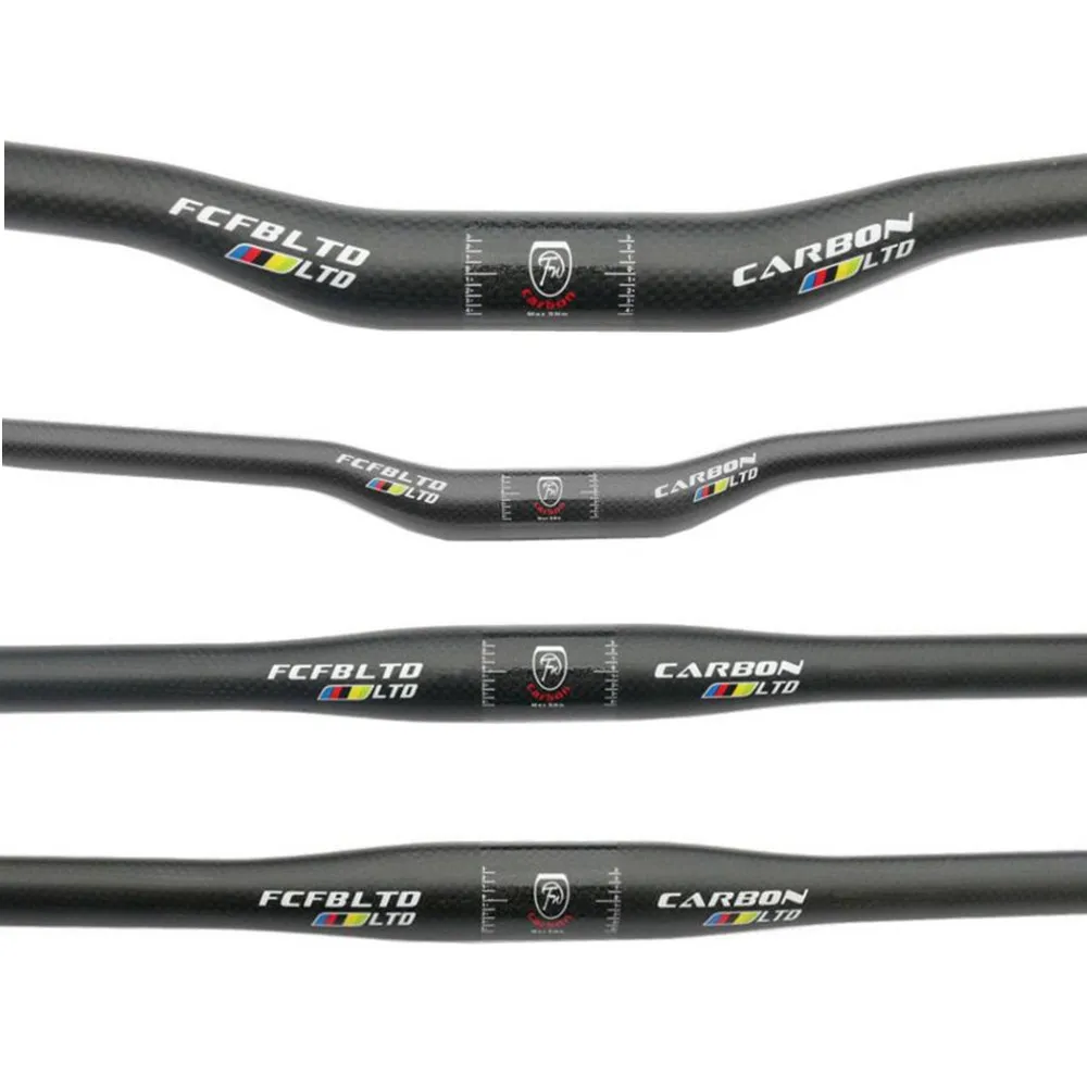 Guidon de vélo de montagne en carbone, mat plat, pièces brillantes pour vélo, 640, 660, 680, 700, 720mm, 31.8 18 Guidon de vélo de montagne en carbone, mat plat, pièces brillantes pour vélo, 640, 660, 680, 700, 720mm, 31.8 18