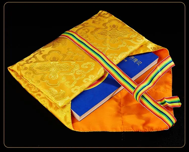 Tibetan Baguette Cloth Sutra Book Bag Thickened Satin Scripture Collection Storage