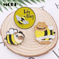 Cartoon Cute Sweet Animal Bee Round Bird Butterfly Brooch Clothes Bags Pin Alloy Badge Fashion Woman Jewelry Gift For Friends