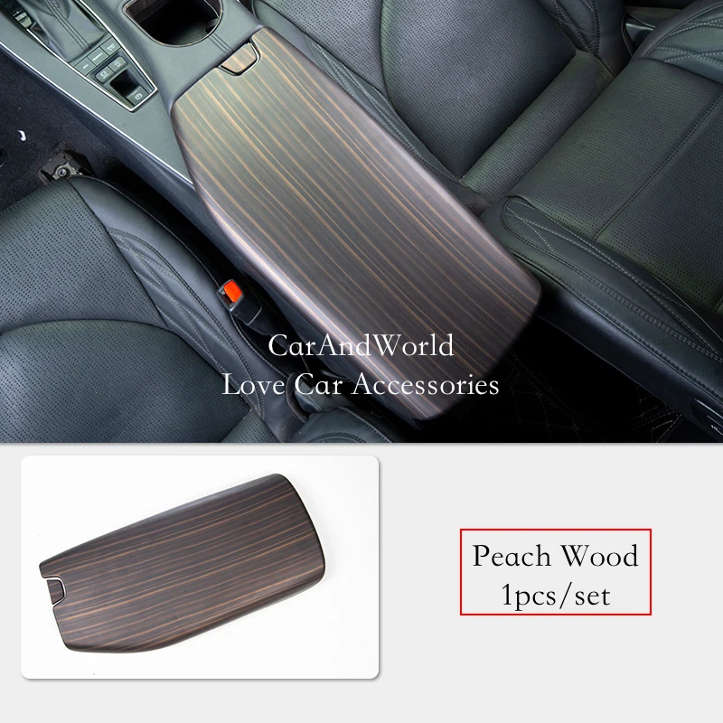 

For Toyota Avalon XX50 2019-2025 Interior Armrest Panel Cover Central Storage Box Handle Trims Carbon Fiber Car Accessories