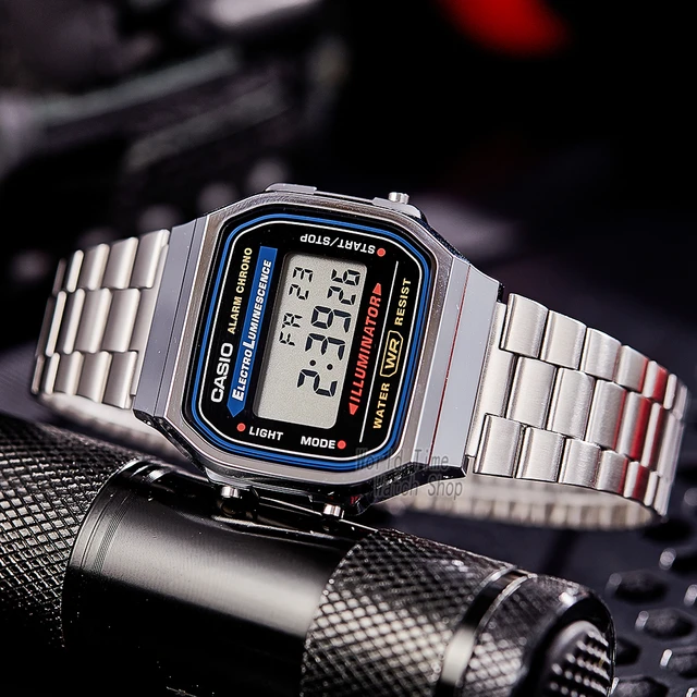 Casio silver digital watch mens hotsell