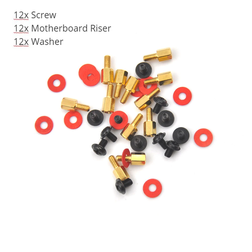 36pcs/set Motherboard Mounting Screw Set Copper Pillar + M3 Screws + Insulating Gasket