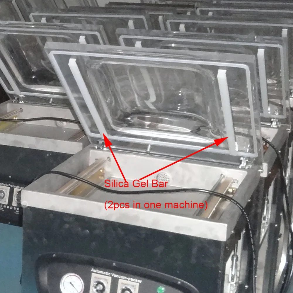 BateRpak Vacuum Sealer Silica Gel Press Bar, Bagian Mesin Penyegel Vakum, 16x16/11mm, Panjang 400/500/600mm, harga 1 pcs