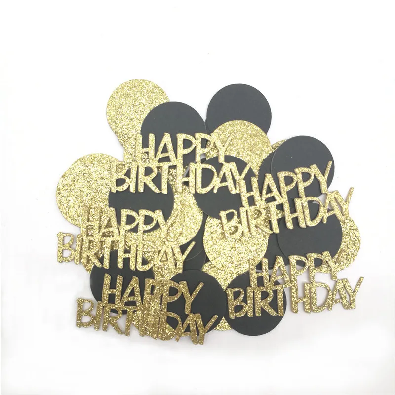 Chicinlife 1Bag Number 30 40 50 60 Year Old Confetti Happy Birthday Party Decor 30th Birthday Anniversary Table Scatters Supplie