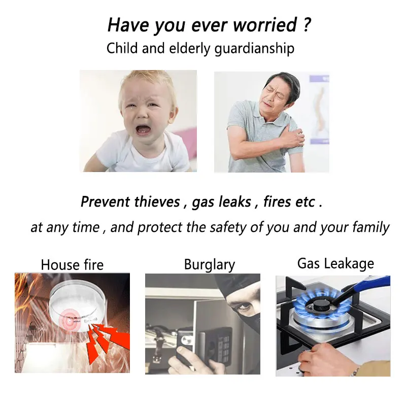 4.3 Inch TFT Screen Alarm WiFi Gsm Security Fingerprint Arming Display Tuya Smart Life Alexa With 433Mhz Motion Sensor Detector