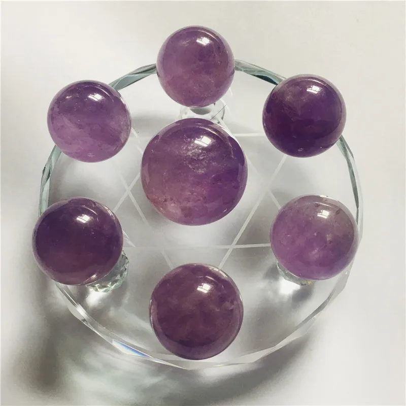 

Natural Amethyst Ball CRYSTAL Seven star array HEALING