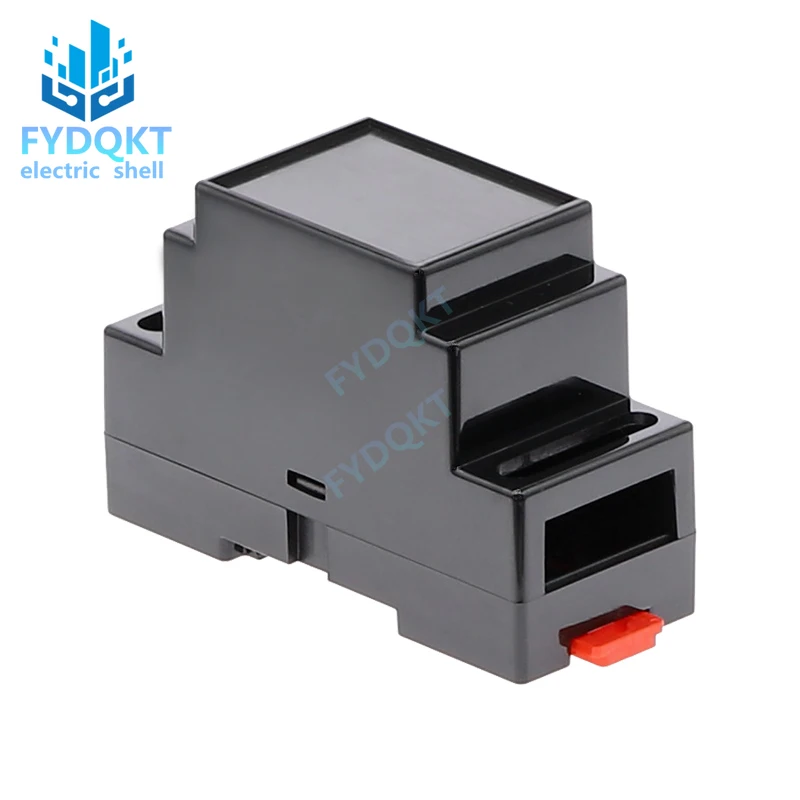 ABS Standard 35-type Guide Rail Mounting Instrument Housing 4-01-5: 88x37x59mm Factory Direct Black Shell Plastic Case