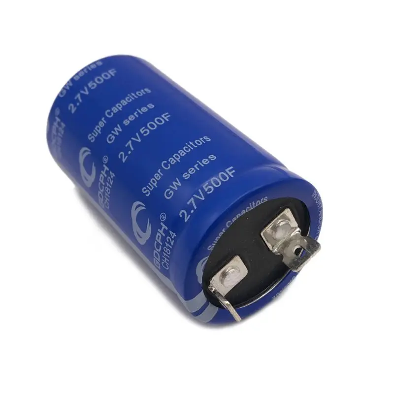 2.7V 500F Super Capacitor 35 x 62mm High Frequency Low ESR Electric Farad Ultracapacitor for Car Power Supply Automotive