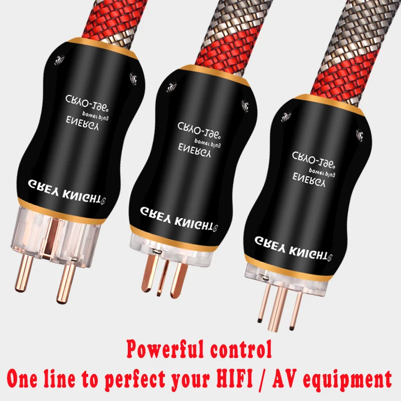 GREY KNIGHT ENERGY 17mm Audiophile HiFi OCC Audio power cable super High power connection cable EU/US/AU three options  