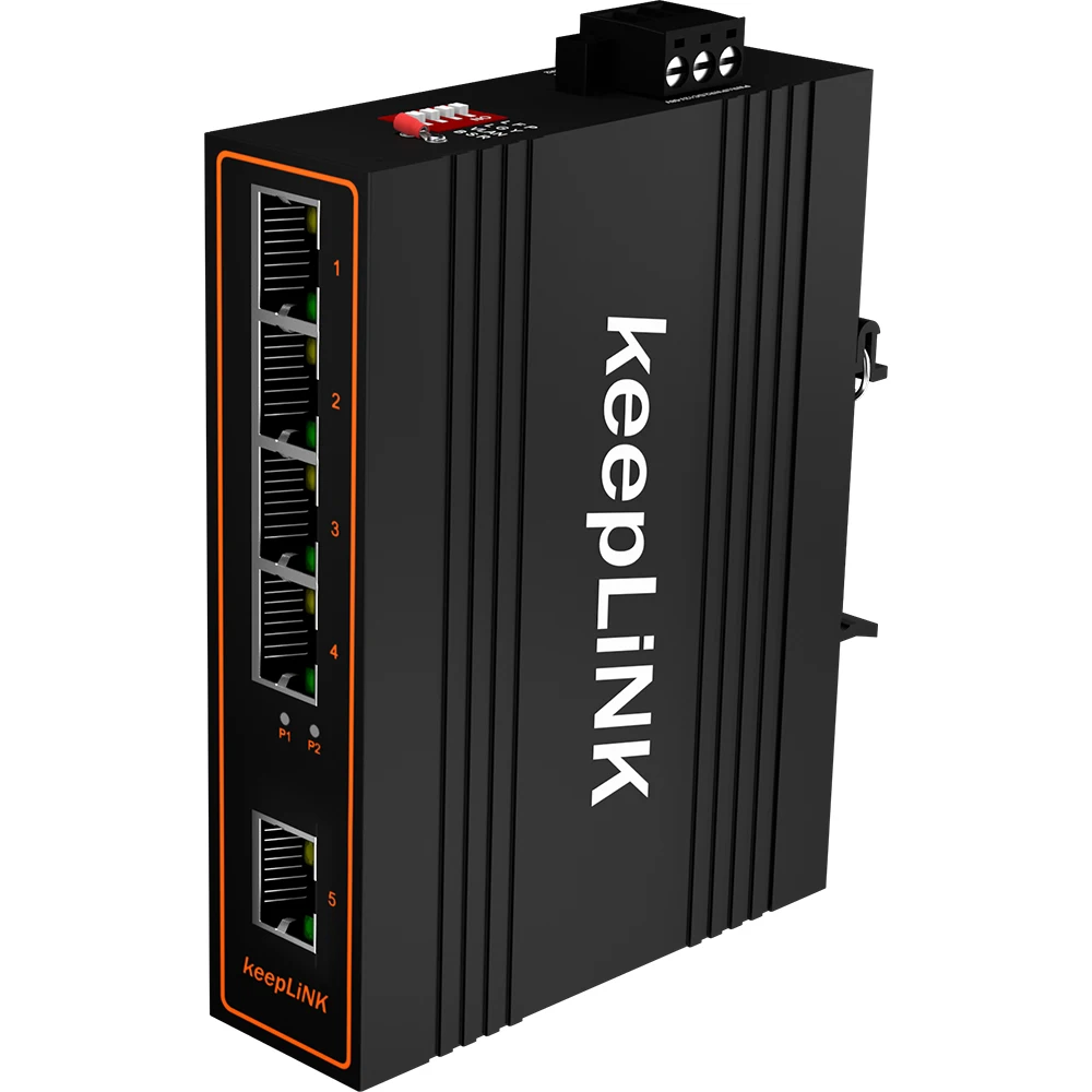 Imagem -02 - Keeplink-switch Ethernet Megabit Uplink Poe e Ethernet Plug And Play Não Controlado Trilho Din Ip40 Portas