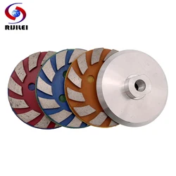 4 PCS/Set  4Inch Diamond Polishing Pad Dry/Wet  Metal Grinding Disc for Granite  Morble Concrete Floor Grinding Wheel Cup