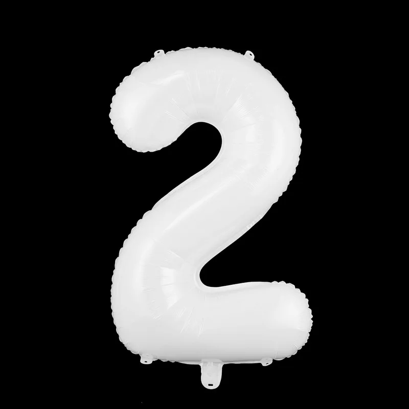 white 32inch Number 0-9 Foil Birthday Balloons 1st Birthday Wedding Party Decorations Baby Shower party decoration 2nd birthday