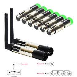 Contrôleur LED XLR DMX DmxorgControl, 5 broches, émetteur WiFi sans fil, récepteur pour effet d'éclairage de scène, DJ, fête à domicile