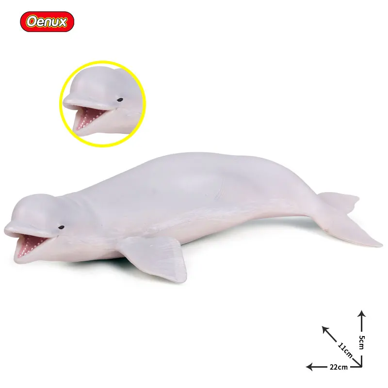 Oenux-Figurines d'action d'animaux sauvages pour enfants, Megalodon, Beluga, Big Shlavabo, Orca, Sperm, Blue Whale, Sea Life Model, Toy