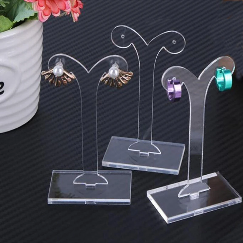 1Pc Earring Display Stand Holder White Jewelry Accessories Earring Hanger Jewelry Display Rack Ear Stud Stand For Girl And Women