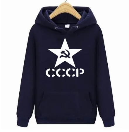 

2021 Autumn Men's Clothing CCCP Russian Men Hoodies USSR Cotton Man Sweatshirts Moscow Male Pullovers Quality Soviet Union Tops