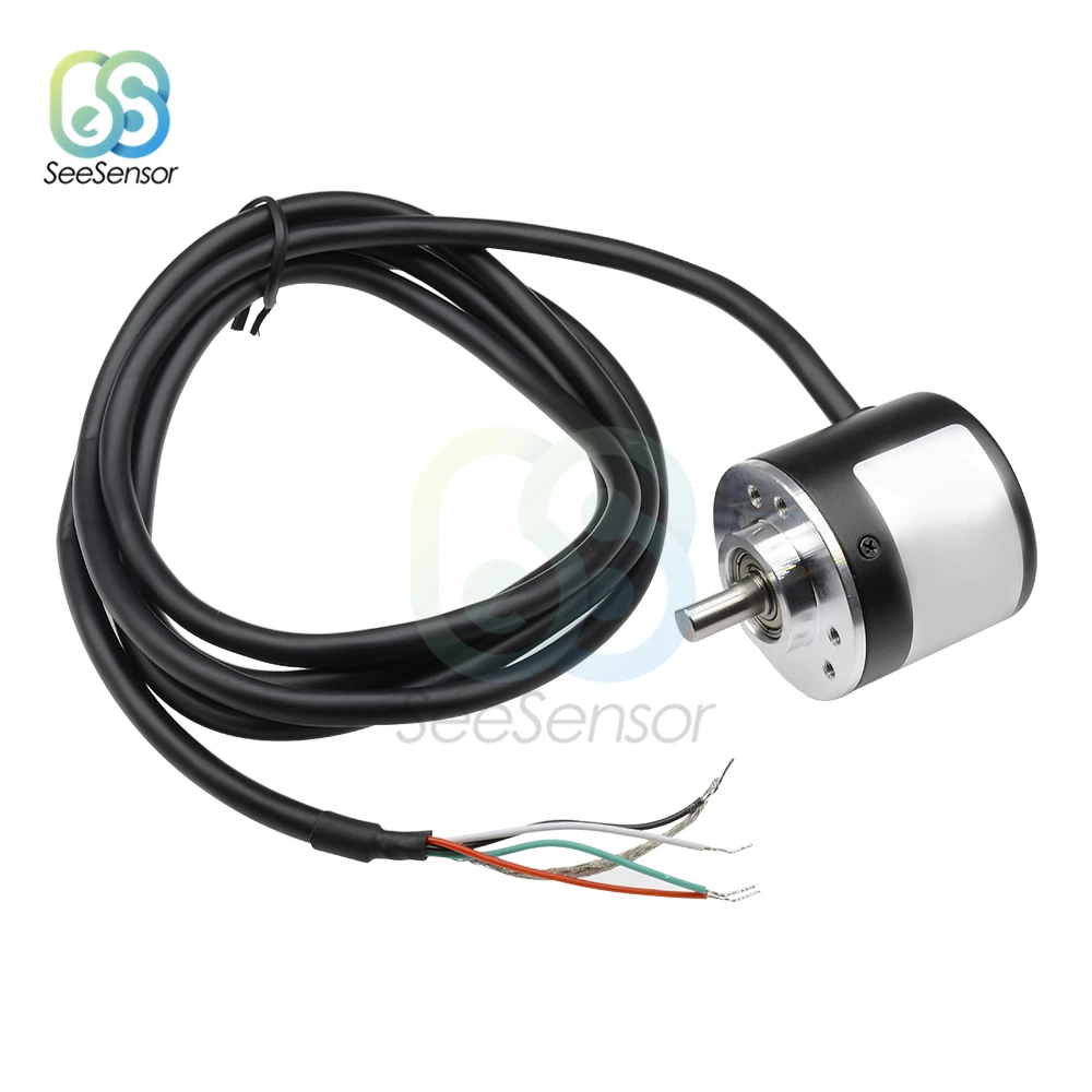 NEW Encoder 360P/R 600 P/R Photoelectric Incremental Rotary Encoder 360 600 Pulse 5-24V AB 2 Phases 6mm Shaft