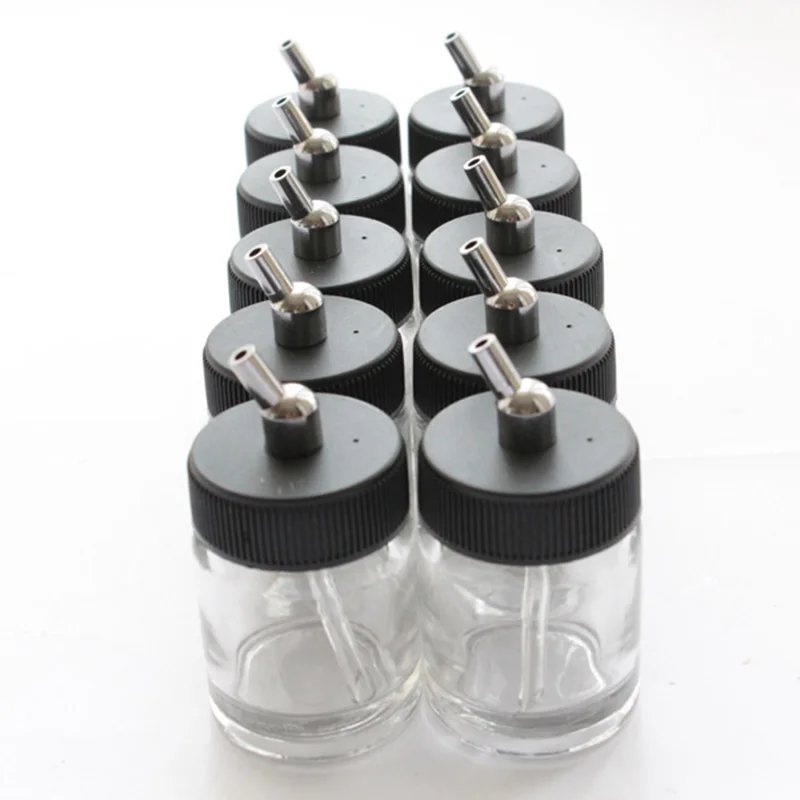 1pc Microblading Glass Containers 22cc Bottles Dual Action Airbrush Professional Tattoo Ink Cup