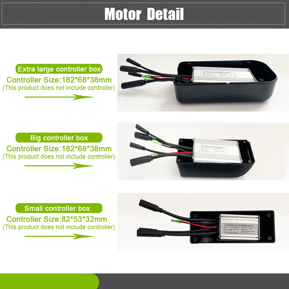 Kontroler Ebike Box 36V 48V 250W 350W 500W 1000W maลy/duลผy/bardzo duลผy rozmiar dla kontrolera e bike zestaw do konwersji roweru elektrycznego