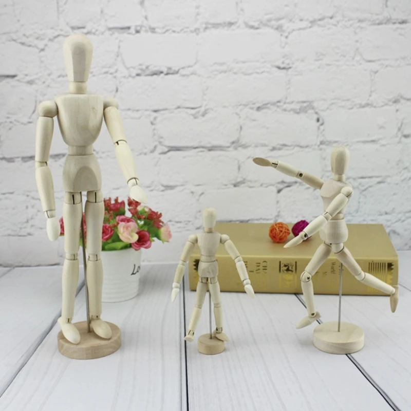 Kunstenaar Beweegbare Ledematen Mannelijke Houten Speelgoed Figuur Model Mannequin Art Schets Trekken Actie Toy Figures Diy Ambachten Home Decoratie Gift