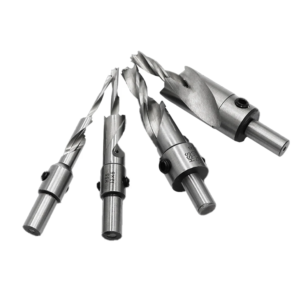 3/4/5/6mm carpintaria bancada roteador bit conjunto 10mm haste hss broca parafuso extrator remon demolição para madeira fresa