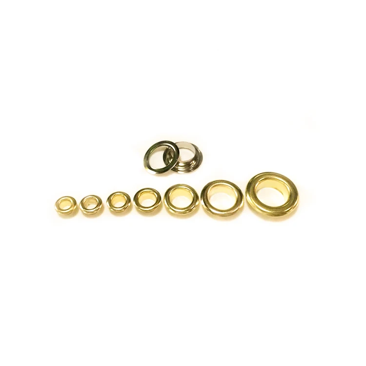 20pcs Gold Brass Eyelets With Washer 3/3.5/4/4.5/5/6/8/10/12/14/17mm Leathercraft Repair Grommet for Shoes Bag Clothing Belt Hat