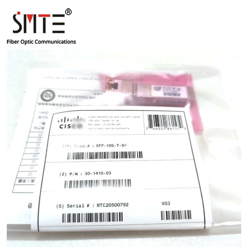 

Original SFP-10G-T-S= For Cisco 10G RJ45 1000Base-T SFP+ Fiber Optical Module Transceiver