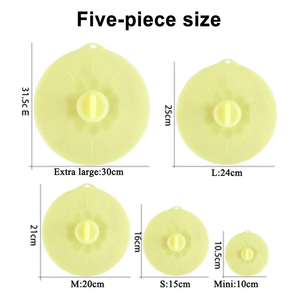 Silicone world 5/3 piece Cooking Pot Pan Lid Reusable Silicone Fresh Keeping cover Microwave Bowl Cover Silicone Kitchen Gadgets