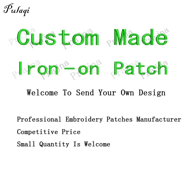 Pulaqi Custom Made Iron On Patches Embroidery Patches For Clothes Stickers Applique Badges DIY Accessories