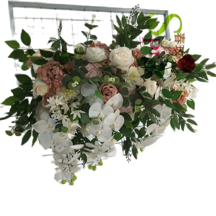 

SPR 2M/pc Good Price cheap Of Wedding Decoration Hydrangea With Rose Artificial Silk Flower Wall