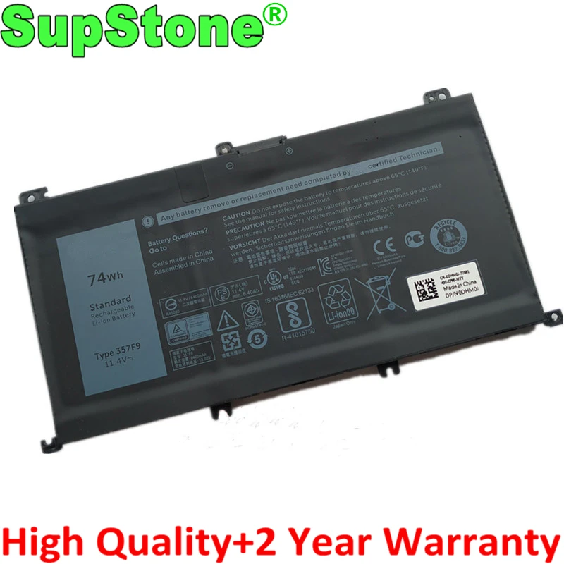 SupStone New 357F9 Laptop Battery For Dell Inspiron 15 7559 7557 7567 7566 5576 5577 P57F P65F INS15PD-1548B 1748B 71JF4 I7559