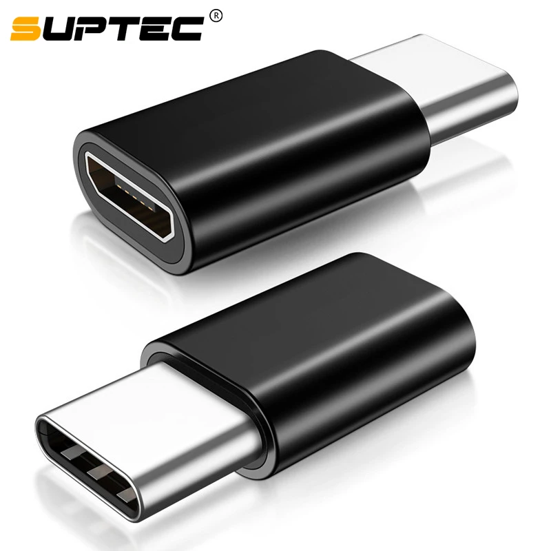 SUPTEC 10 Pack USB Adapter USB Type C Male to Micro USB Female OTG Adapter Type-C Converter Connector for Macbook Samsung S9 S8