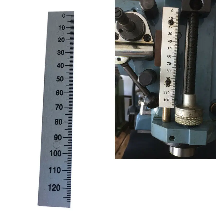 Milling Machine 0-120mm Depth Feed Rod Scale Ruler  Aluminum  B159  CNC Milling Machine Lathe Machine