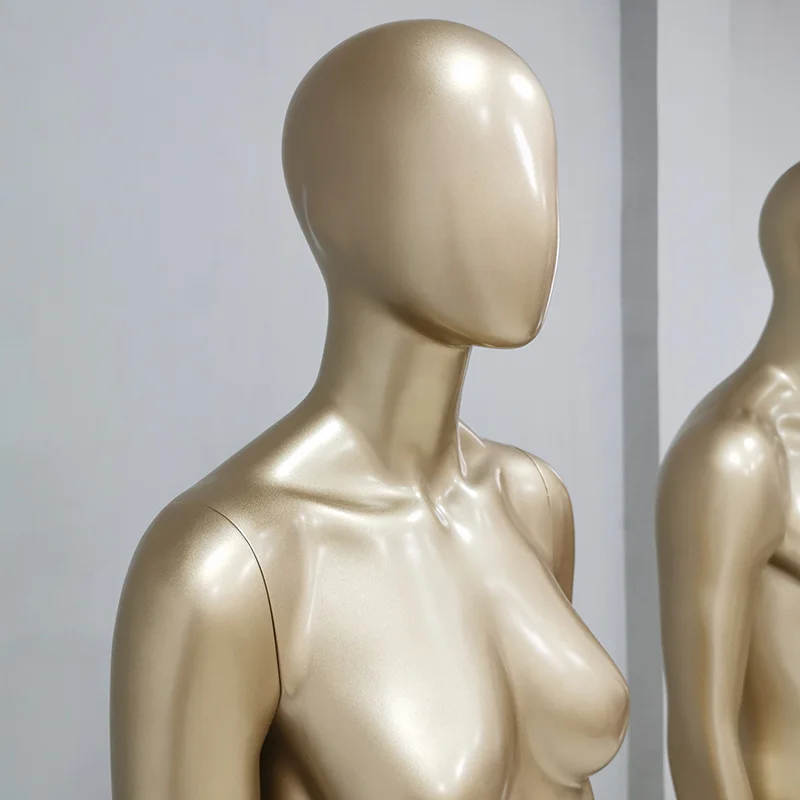 Novo champanhe ouro casal corpo inteiro feminino modelo prateleira tiro frp manequim