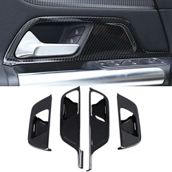 Car Styling For Mercedes Benz B Class W247 GLB X247 ABS Carbon fibre Car inner door Bowl protector frame Cover Trim